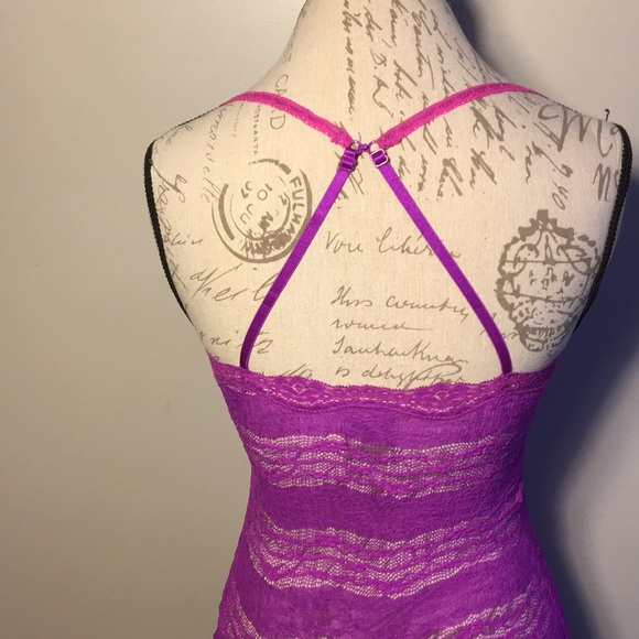 NWOT Free People fuchsia lace tank top XS - Picture 7 of 8